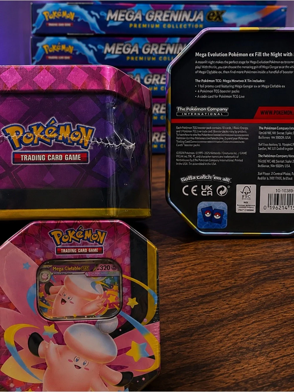 🌙 Pokémon TCG Mega Moonlit Tin – Mega Clefable ex | Factory Sealed | New
